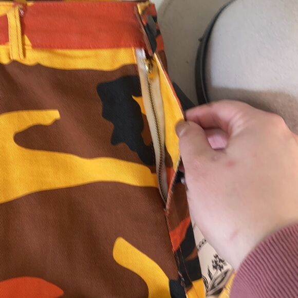 Orange Yellow Camouflage Cargo Joggers - Picture 2 of 5